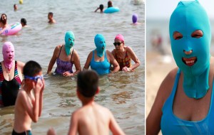 El Cara-kini, el último grito chino en moda playera