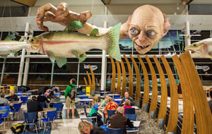 Gollum gigante en un aeropuerto neozelandés