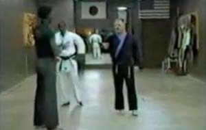 Karate con un enfermo mental de sparring
