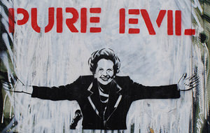 La calle “homenajea” a Margaret Thatcher